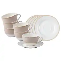 Netto Marken-Discount Ritzenhoff & Breker Kaffeetassen mit Untertassen Geo 250 ml 6er Set Angebot