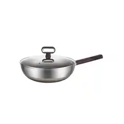 Netto Marken-Discount Wokpfanne aus hochwertigem Edelstahl mit Glasdeckel Angebot