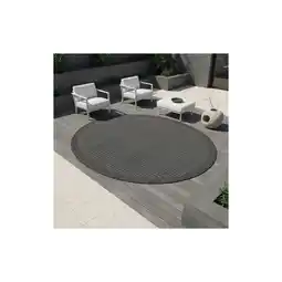 Netto Marken-Discount Outdoorteppich DAFNE, einfarbig, Schwarz, Ø 120 cm Angebot