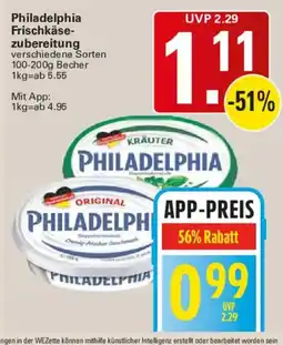 WEZ Philadelphia Frischkäsezubereitung Angebot
