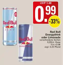 WEZ Red Bull Energydrink Angebot