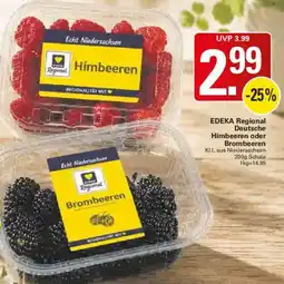 WEZ EDEKA Regional Himbeeren oder Brombeeren Angebot