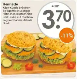WEZ Henriette Käse-Kürbis Brötchen Angebot
