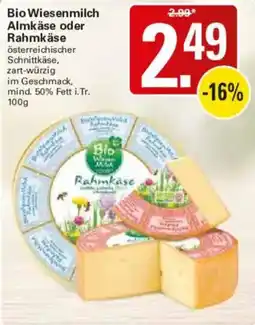 WEZ Bio Wiesenmilch Rahmkäse Angebot