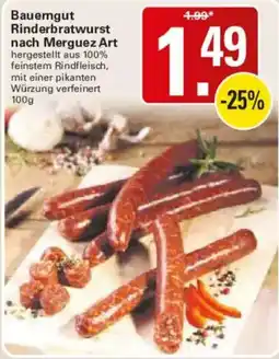 WEZ Bauerngut Rinderbratwurst nach Merguez Art Angebot