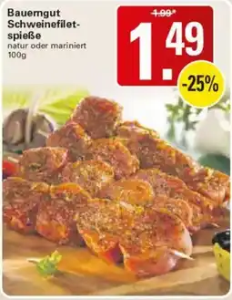 WEZ Bauerngut Schweinefiletspieße Angebot
