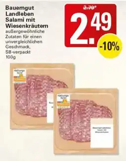 WEZ Bauermut Landleben Salami mit Wiesenkräutern Angebot