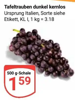 Globus Tafeltrauben dunkel kernlos Angebot