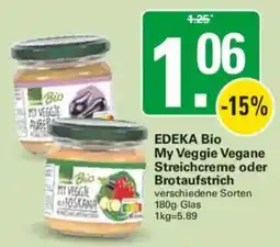 WEZ EDEKA Bio My Veggie Vegane Streichcreme oder Brotaufstrich Angebot
