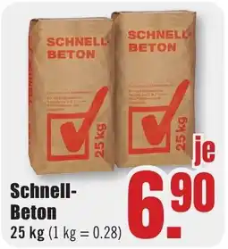 B1 Discount Baumarkt Schnell-Beton Angebot