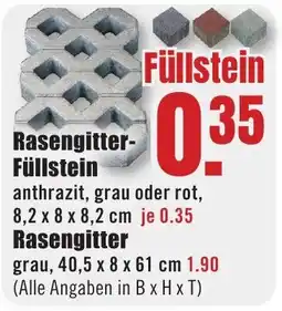 B1 Discount Baumarkt Rasengitter-Füllstein Angebot