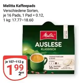 Globus Melitta Kaffeepads Angebot