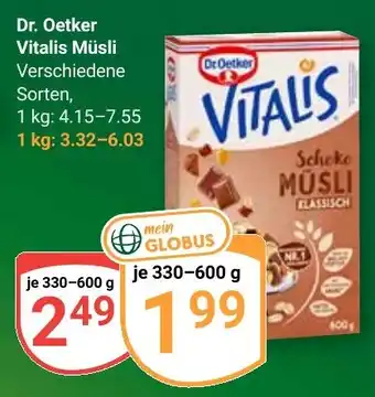 Globus Dr. Oetker VITALIS Müsli Angebot