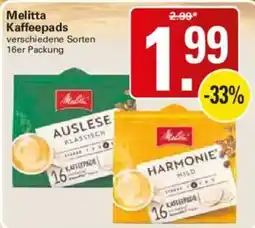 WEZ Melitta Kaffeepads Angebot