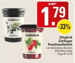 WEZ Original Zörbiger Fruchtaufstrich Angebot