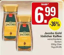 WEZ Jacobs Gold lösl. Kaffee Angebot