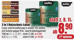 B1 Discount Baumarkt netto 2 in 1 Holzschutz-Lasur Angebot