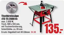 B1 Discount Baumarkt Tischkreissäge TC-TS 2000 U Angebot