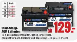 B1 Discount Baumarkt BIG Start-Stop-AGM Batterien Angebot