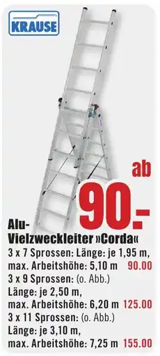 B1 Discount Baumarkt Alu-Vielzweckleiter »Corda« Angebot
