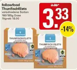 WEZ followfood Thunfischfilets Angebot