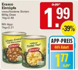 WEZ Erasco Eintöpfe Angebot