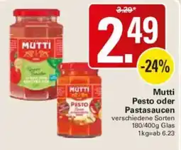 WEZ Mutti Pesto oder Pastasaucen Angebot