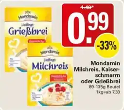 WEZ Mondamin Milchreis Angebot