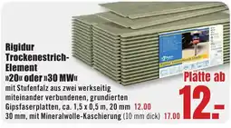 B1 Discount Baumarkt Rigidur Trockenestrich-Element Angebot