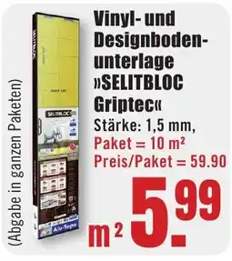 B1 Discount Baumarkt Vinyl- und Designbodenunterlage »SELITBLOC Griptec« Angebot