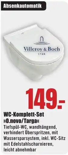 B1 Discount Baumarkt WC-Komplett-Set »O.novo/Targa« Angebot
