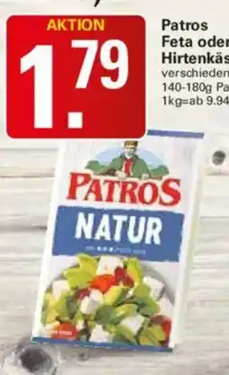 WEZ Patros Feta oder Hirtenkäse Angebot