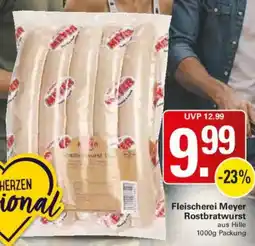 WEZ Fleischerei Meyer Rostbratwurst Angebot