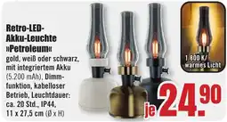 B1 Discount Baumarkt Retro-LED-Akku-Leuchte »Petroleum« Angebot