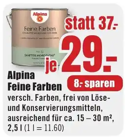 B1 Discount Baumarkt Alpina Feine Farben Angebot