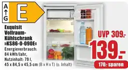 B1 Discount Baumarkt Exquisit Vollraum-Kühlschrank »KS86-O-090E« Angebot
