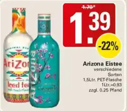 WEZ Arizona Eistee Angebot