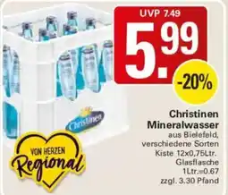 WEZ Christinen Mineralwasser Angebot