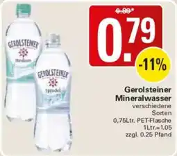 WEZ Gerolsteiner Mineralwasser Angebot