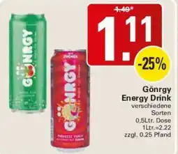 WEZ GönrGY Energy Drink Angebot