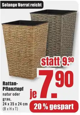 B1 Discount Baumarkt Rattan-Pflanztopf Angebot
