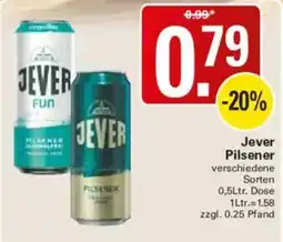 WEZ Jever Pilsener Angebot