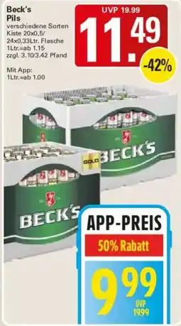 WEZ Beck's Pils Angebot