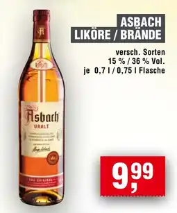 Handelshof Asbach Liköre / Brände Angebot