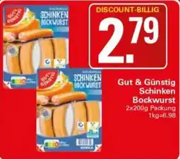 WEZ Gut & Günstig Schinken Bockwurst Angebot