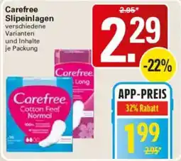WEZ Carefree Slipeinlagen Angebot