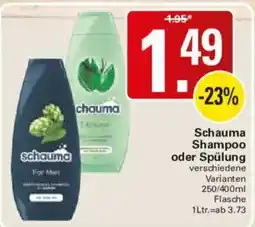 WEZ Schauma Shampoo oder Spülung Angebot