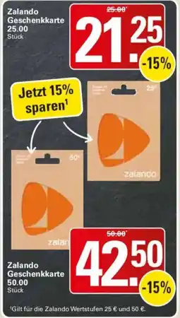 WEZ Zalando Geschenkkarte Angebot
