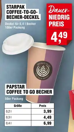 Handelshof PAPSTAR COFFEE TO GO BECHER Angebot