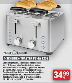 Handelshof PROFI COOK 4-SCHEIBEN-TOASTER PC-TA 1252 Angebot